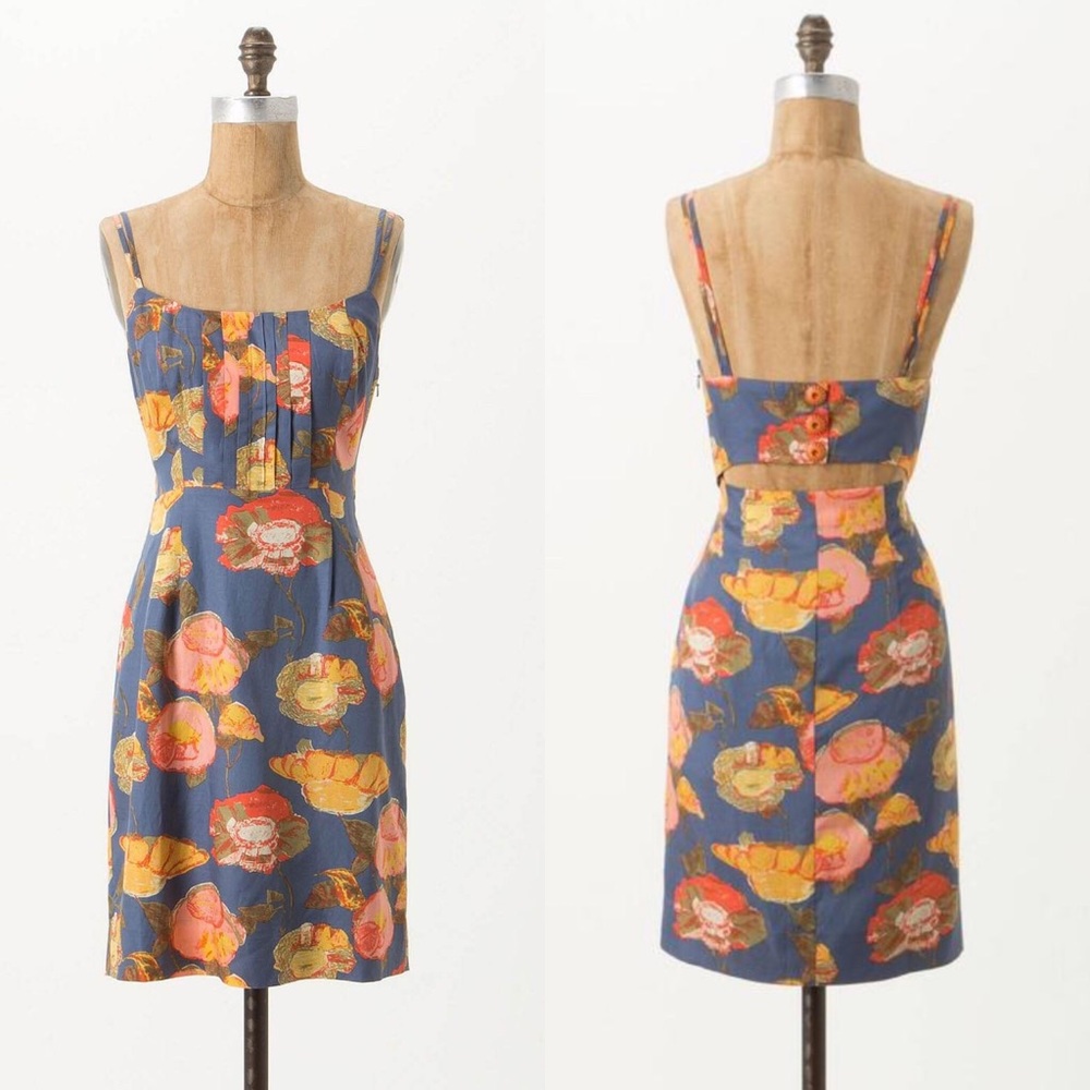 Anthropologie Maeve Peony Slip Dress